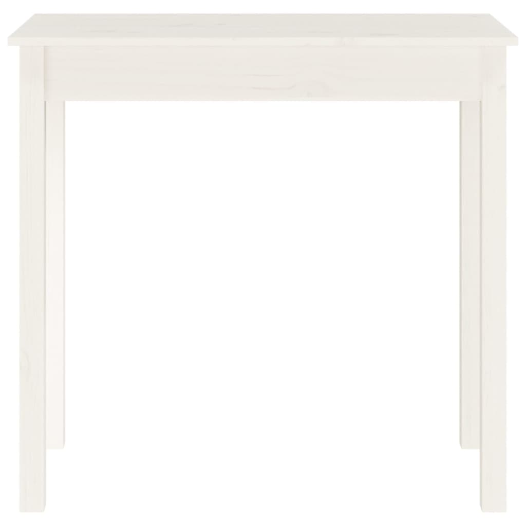 konsolbord 80x40x75 cm massivt fyrretræ hvid