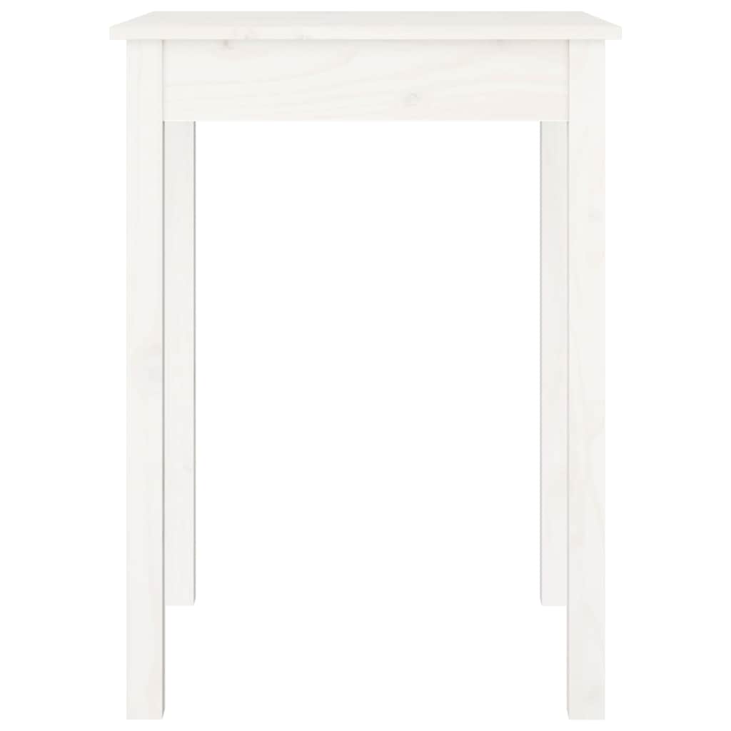 spisebord 55x55x75 cm massivt fyrretræ hvid