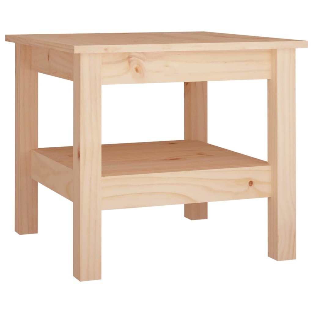 sofabord 45x45x40 cm massivt træ fyrretræ