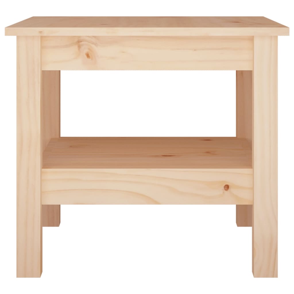 sofabord 45x45x40 cm massivt træ fyrretræ
