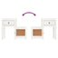 sengeborde 2 stk. 79,5x38x65,5 cm massivt fyrretræ hvid