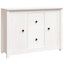 skænk 100x35x74 cm massivt fyrretræ hvid