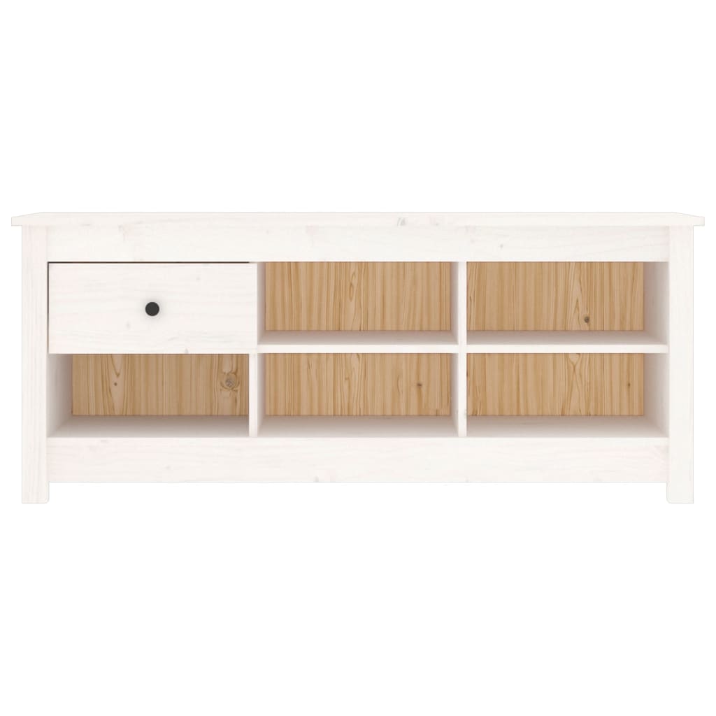 skoreol 110x38x45,5 cm massivt fyrretræ hvid