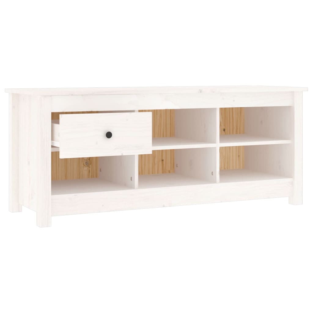 skoreol 110x38x45,5 cm massivt fyrretræ hvid