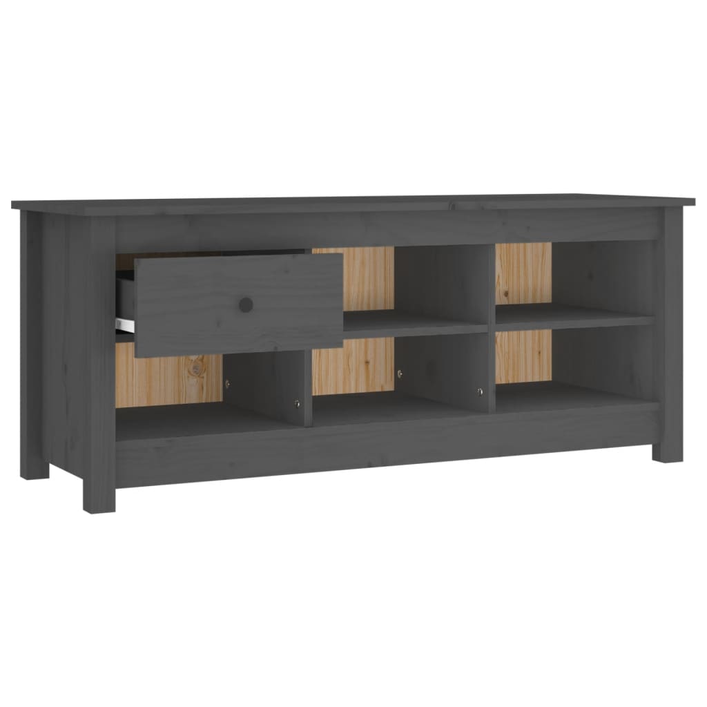 skoreol 110x38x45,5 cm massivt fyrretræ grå