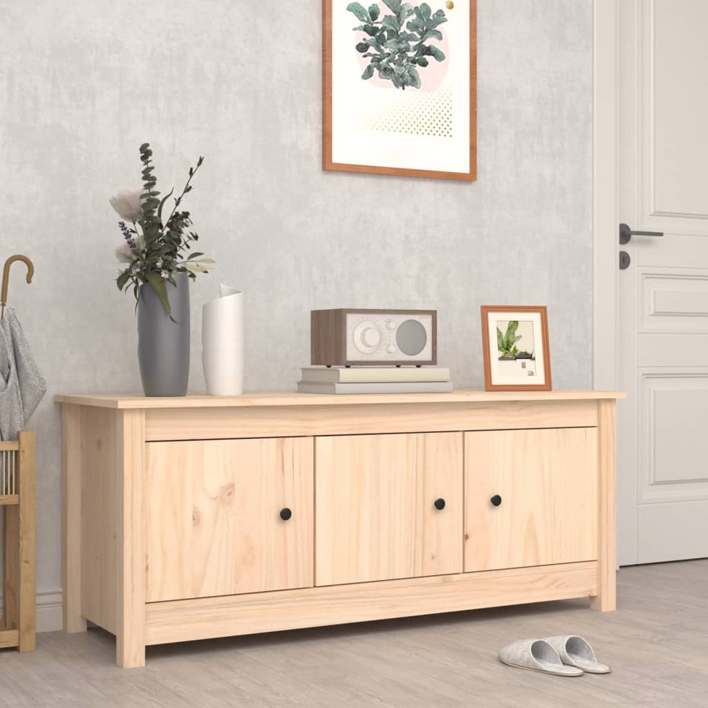 skoskab 110x38x45,5 cm massivt fyrretræ