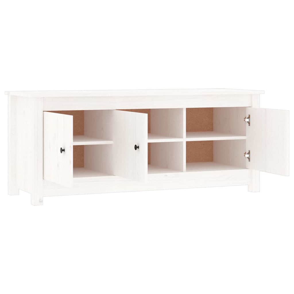 skoreol 110x38x45,5 cm massivt fyrretræ hvid