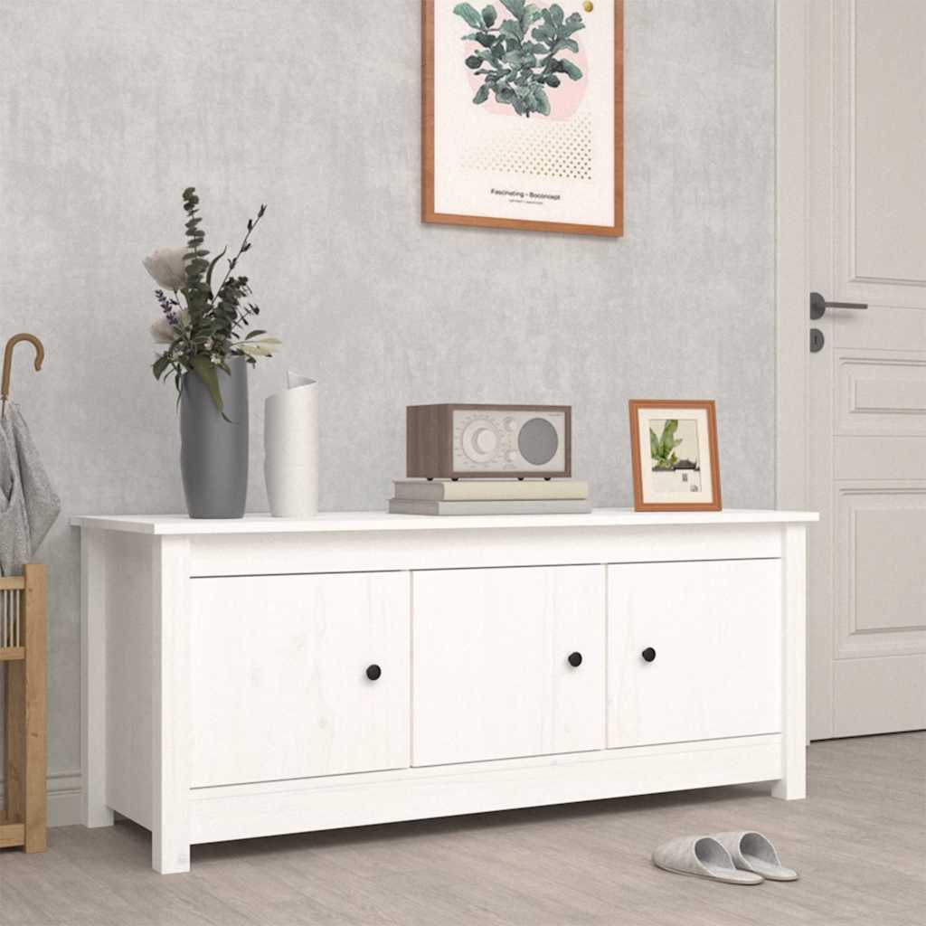 skoreol 110x38x45,5 cm massivt fyrretræ hvid