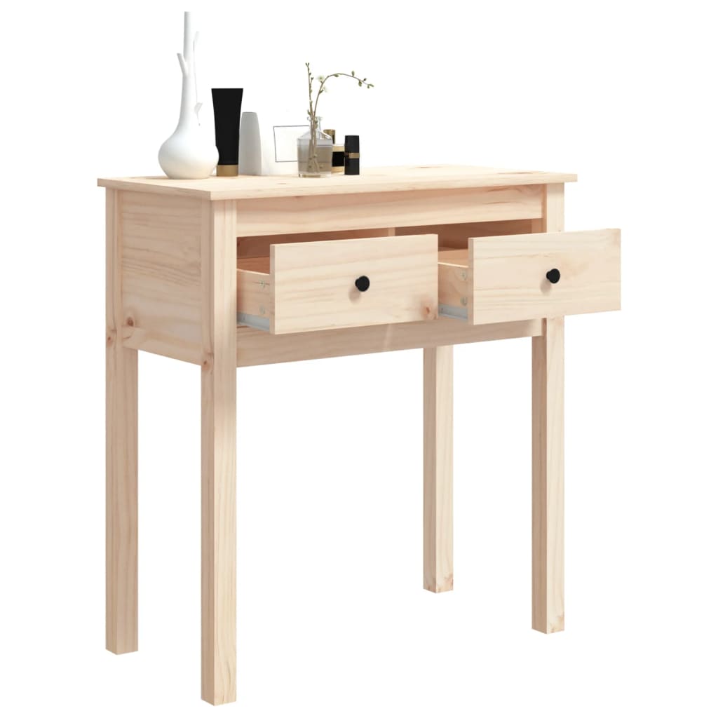 konsolbord 70x35x75 cm massivt fyrretræ