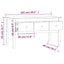 sofabord 102x49x55 cm massivt fyrretræ sort