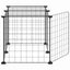 8-panels kæledyrsindhegning med låge 70x35x35 cm stål sort