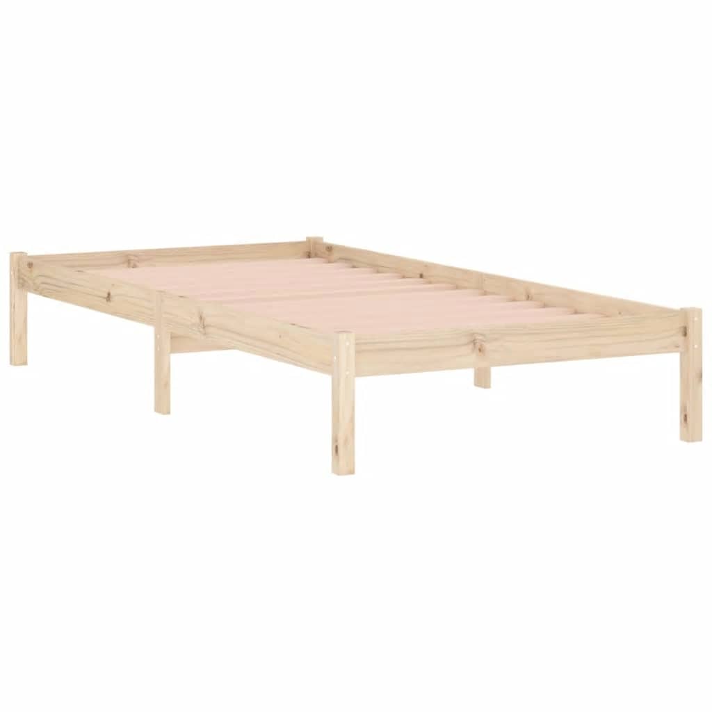 sengeramme uden madras 100x190 cm massivt fyrretræ