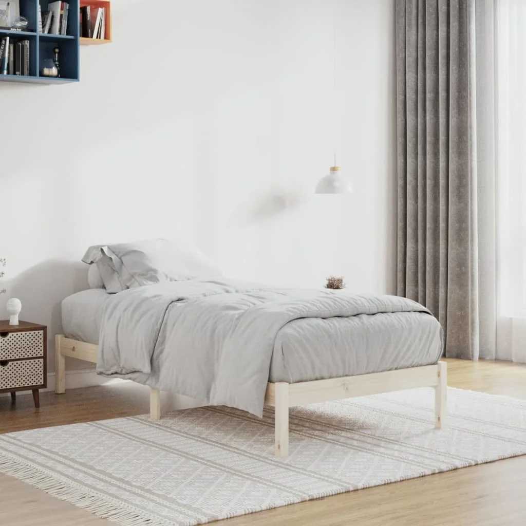 sengeramme uden madras 100x190 cm massivt fyrretræ