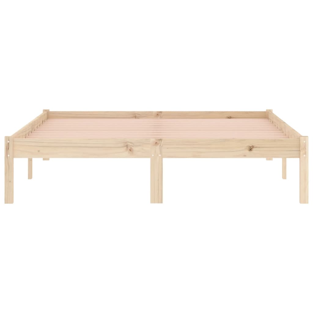 sengeramme uden madras 137x190 cm massivt fyrretræ