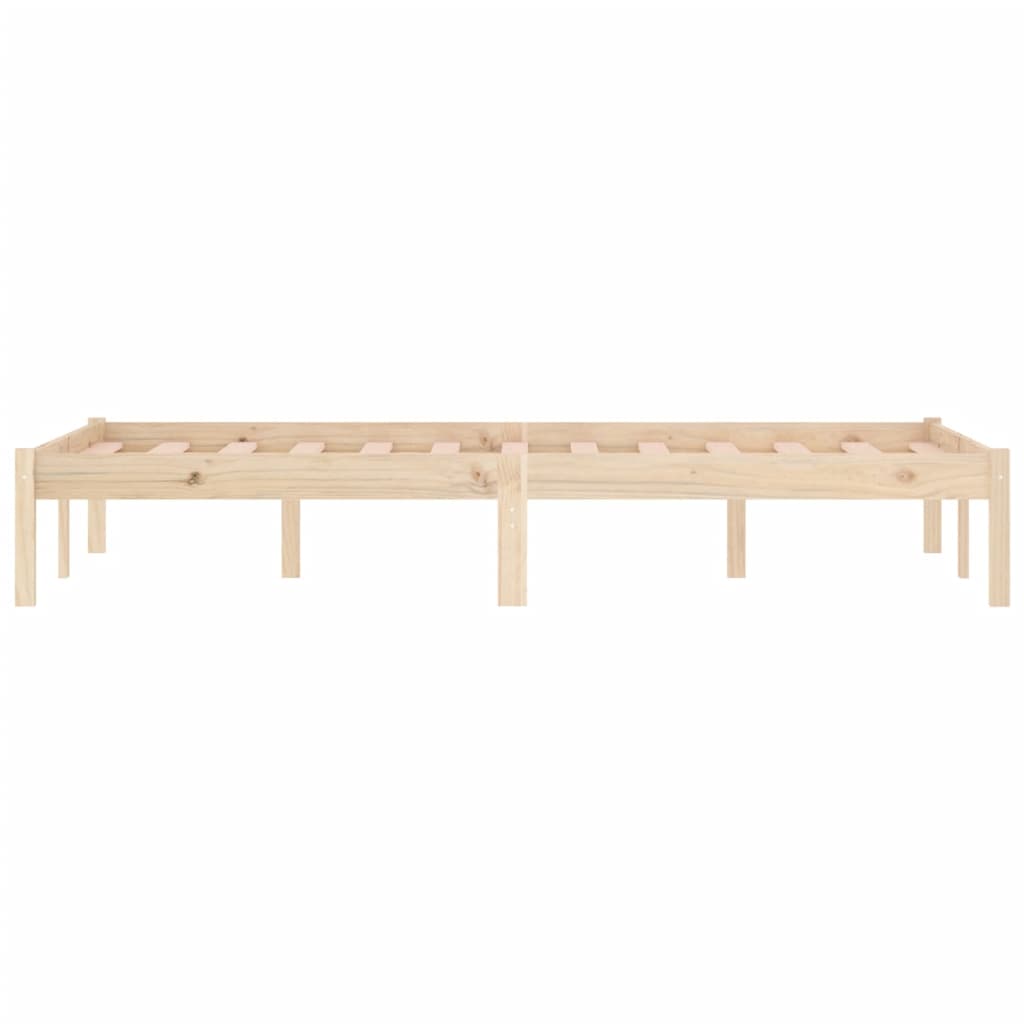 sengeramme uden madras 137x190 cm massivt fyrretræ