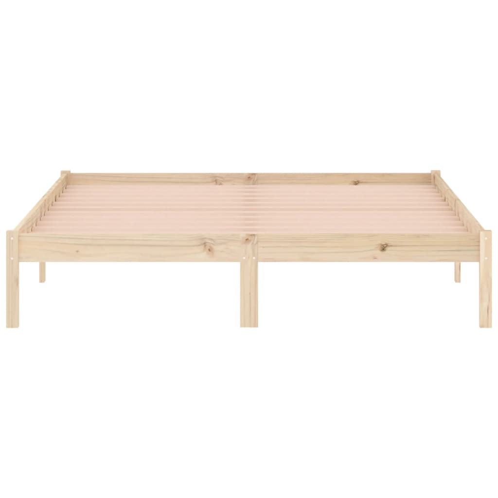 sengeramme uden madras 152x203 cm massivt fyrretræ