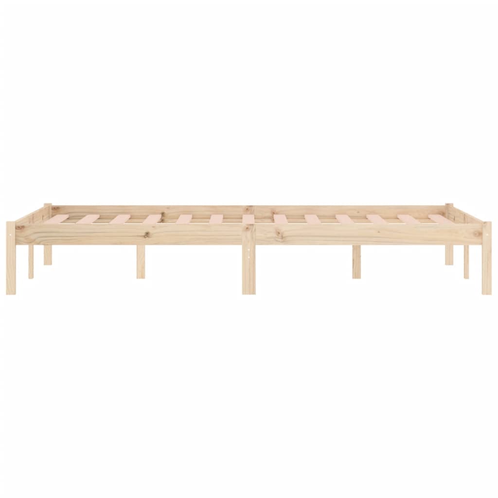 sengeramme uden madras 152x203 cm massivt fyrretræ