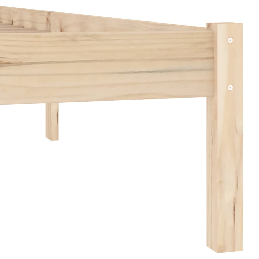 sengeramme uden madras 152x203 cm massivt fyrretræ
