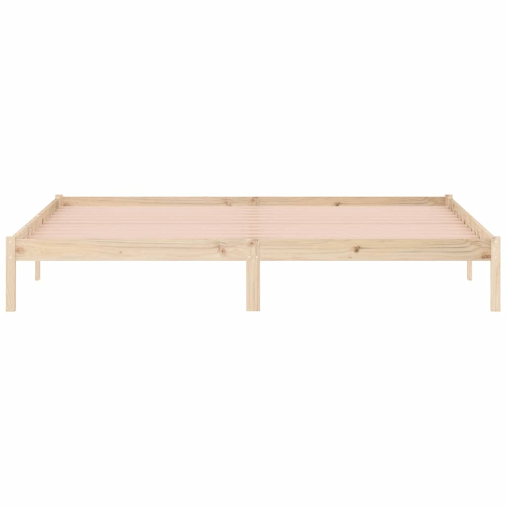 sengeramme uden madras 193x203 cm massivt fyrretræ