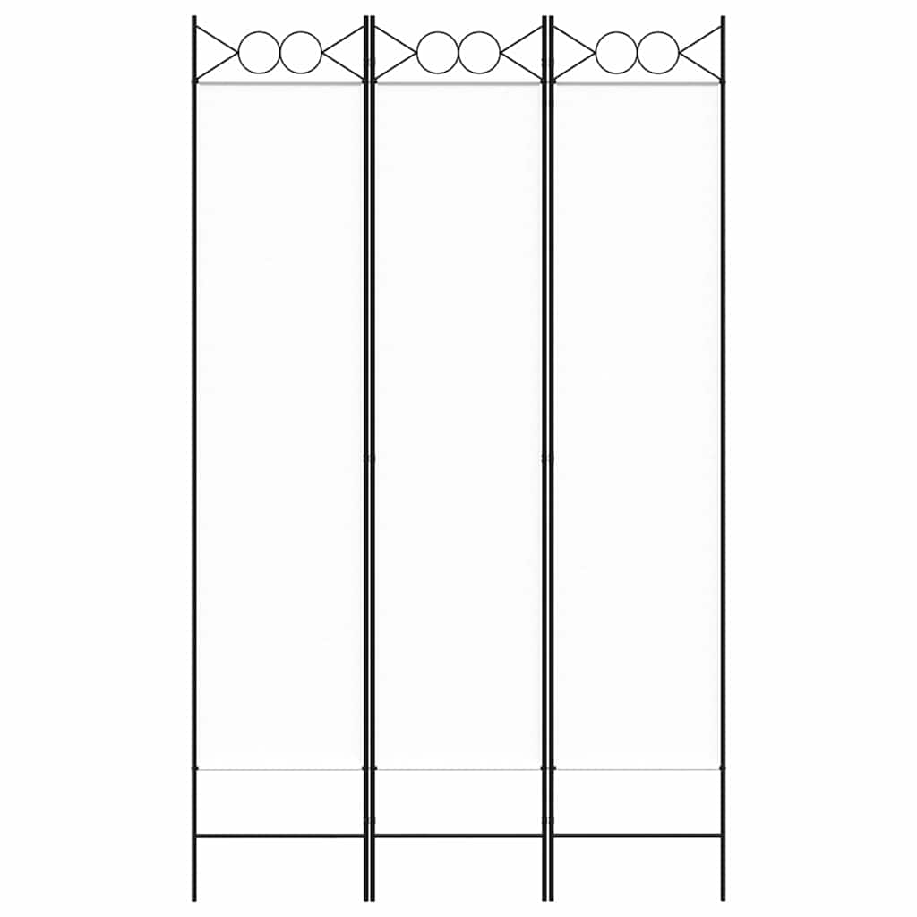 3-panels rumdeler 120x200 cm stof hvid