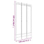 3-panels rumdeler 120x220 cm stof sort