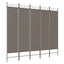 5-panels rumdeler 200x220 cm stof antracitgrå