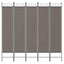 5-panels rumdeler 200x220 cm stof antracitgrå