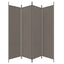 4-panels rumdeler 200x200 cm stof antracitgrå