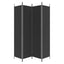 4-panels rumdeler 200x220 cm stof sort