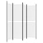 4-panels rumdeler 200x180 cm stof hvid