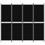 4-panels rumdeler 200x180 cm stof sort