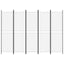 5-panels rumdeler 250x180 cm stof hvid