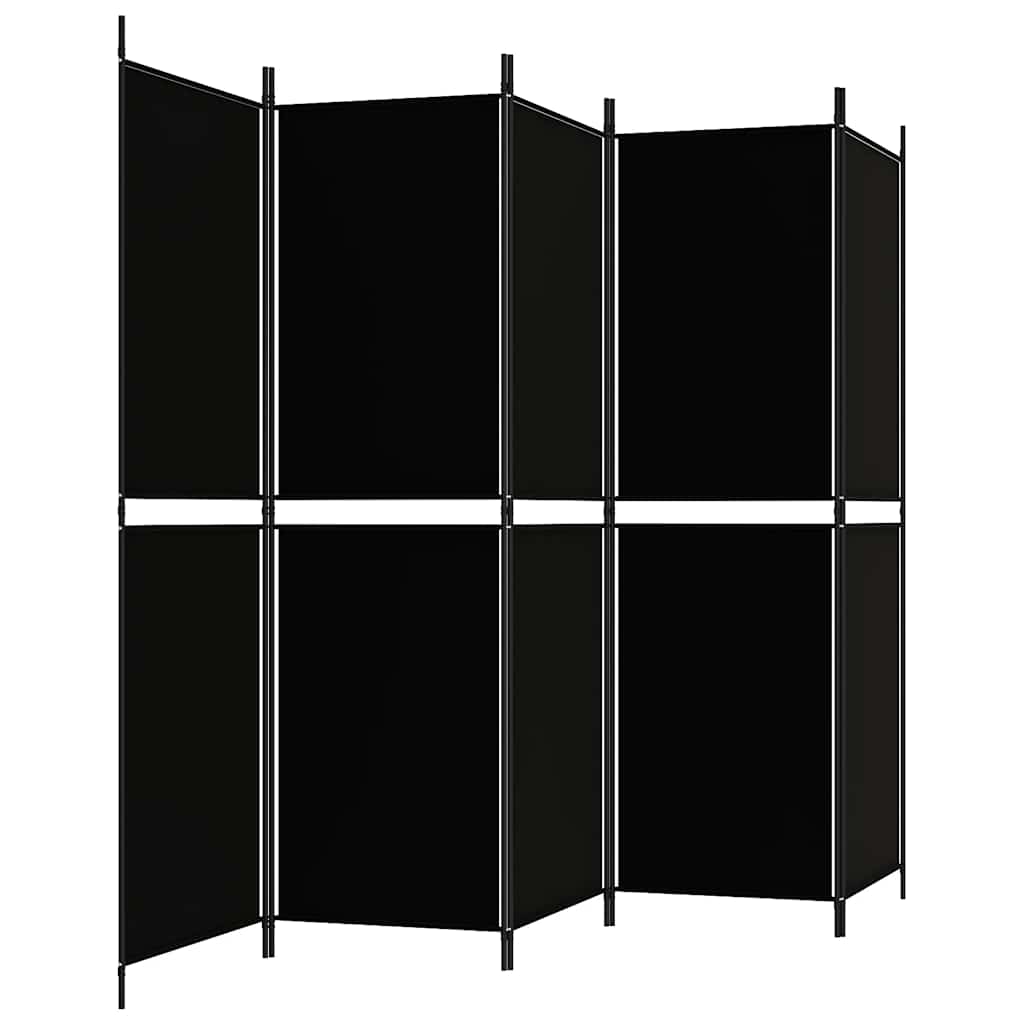 5-panels rumdeler 250x180 cm stof sort