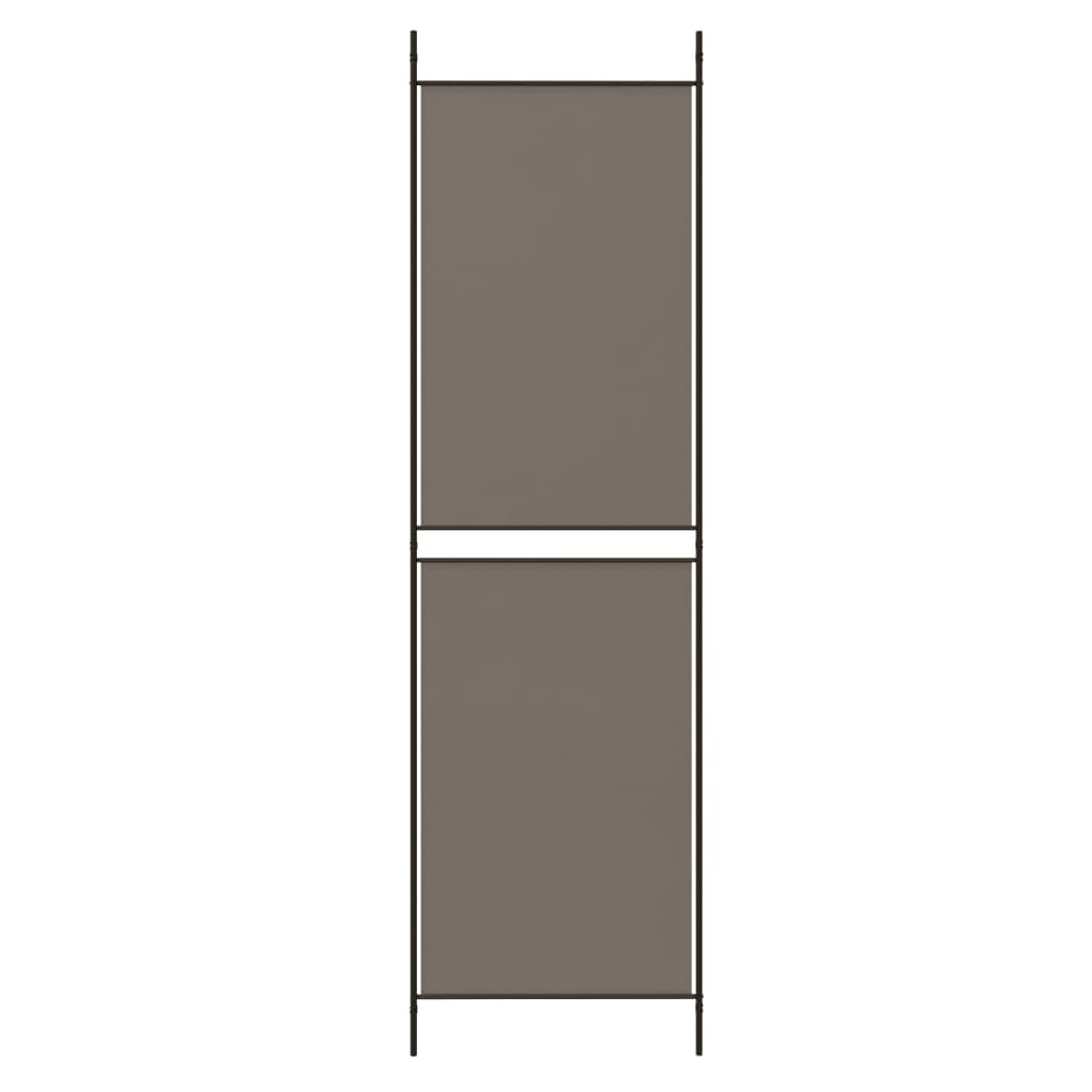 6-panels rumdeler 300x180 cm stof antracitgrå