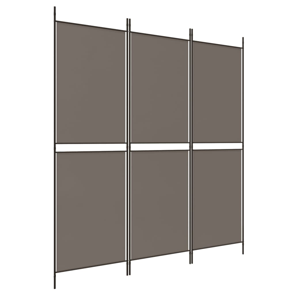 3-panels rumdeler 150x200 cm stof antracitgrå