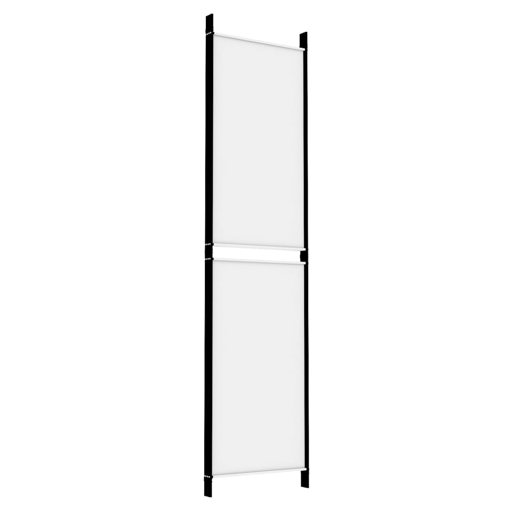 4-panels rumdeler 200x200 cm stof hvid