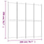 4-panels rumdeler 200x200 cm stof sort