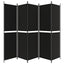 5-panels rumdeler 250x200 cm stof sort