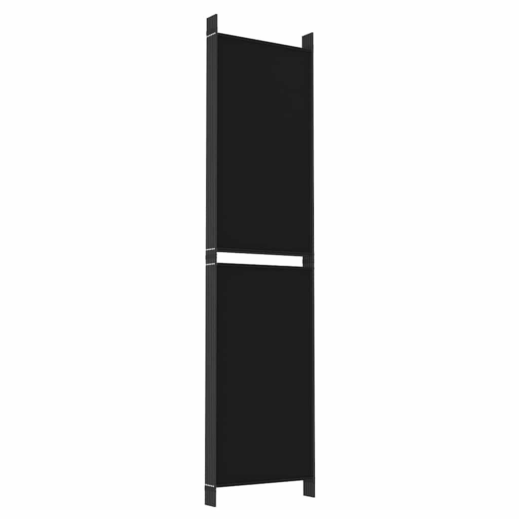 6-panels rumdeler 300x200 cm stof sort