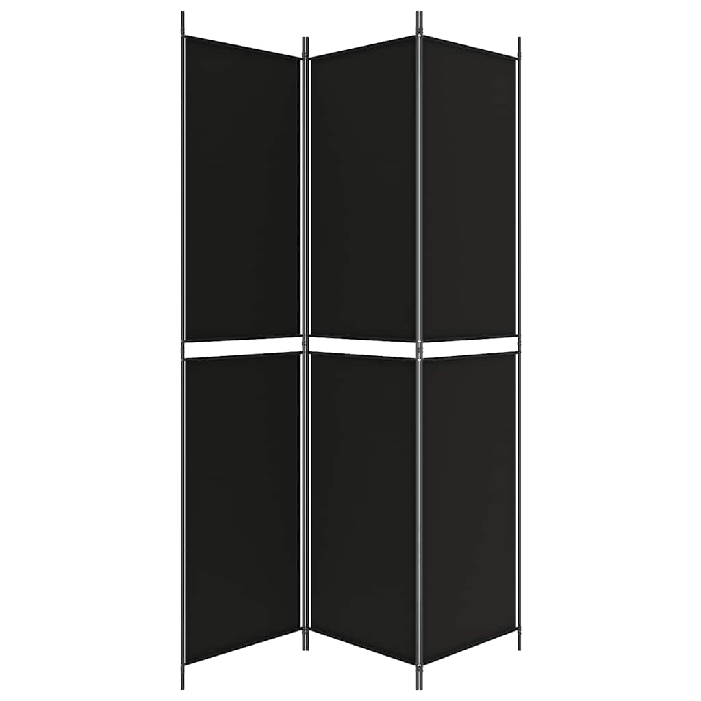 3-panels rumdeler 150x220 cm stof sort