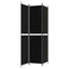 3-panels rumdeler 150x220 cm stof sort