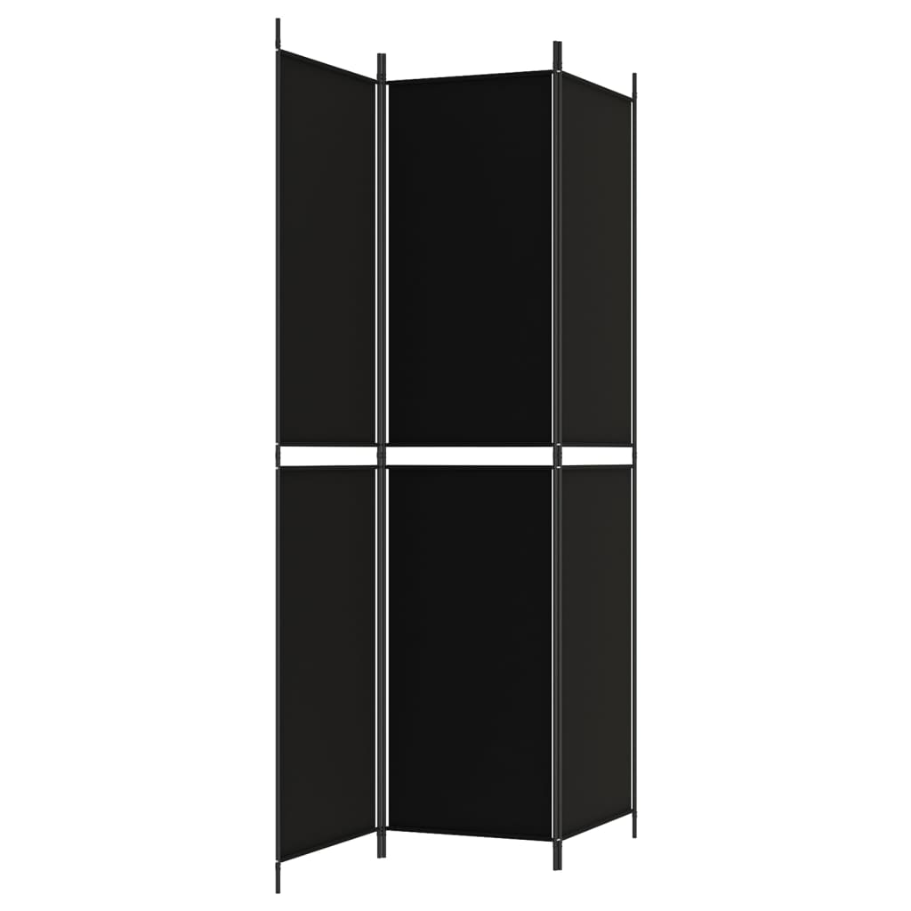 3-panels rumdeler 150x220 cm stof sort