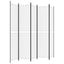 5-panels rumdeler 250x220 cm stof hvid