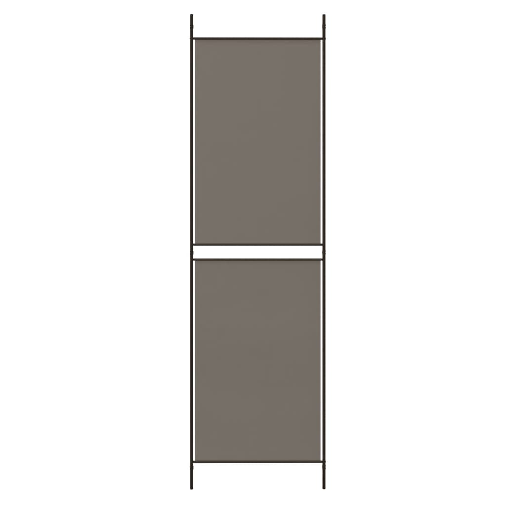 5-panels rumdeler 250x220 cm stof antracitgrå
