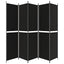5-panels rumdeler 250x220 cm stof sort