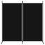 2-panels rumdeler 175x180 cm stof sort
