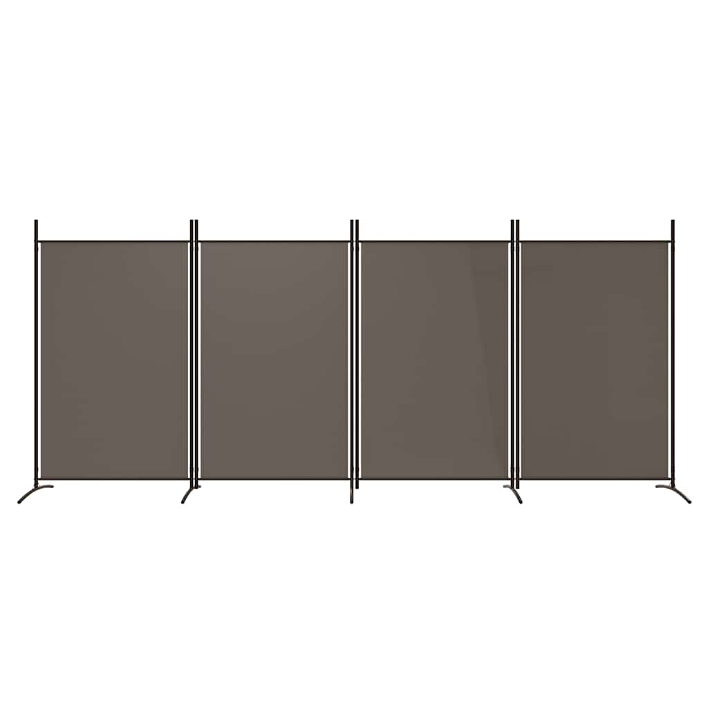 4-panels rumdeler 346x180 cm stof antracitgrå