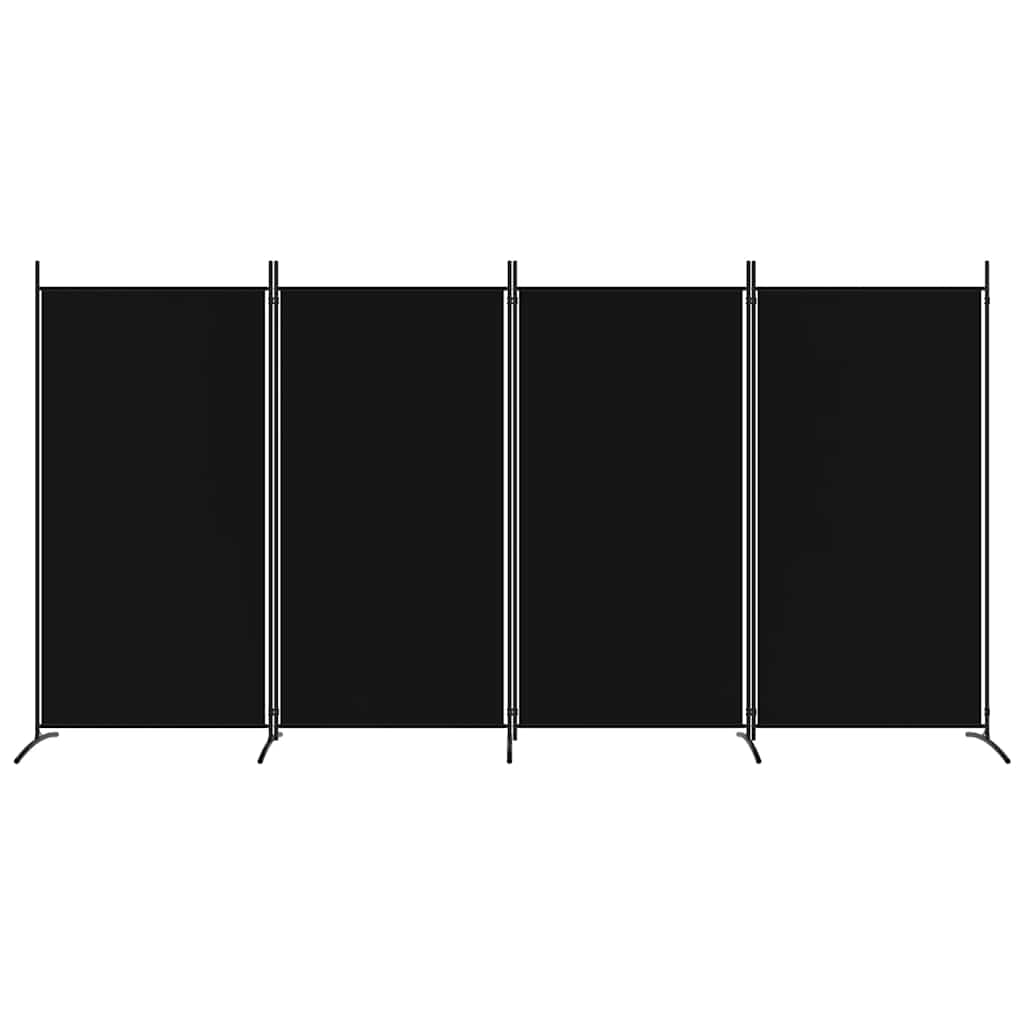 4-panels rumdeler 346x180 cm stof sort