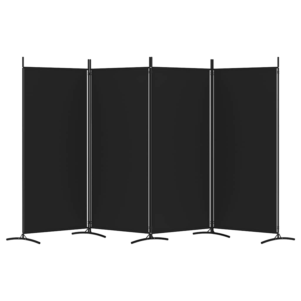 4-panels rumdeler 346x180 cm stof sort