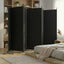 6-panels rumdeler 520x180 cm stof sort